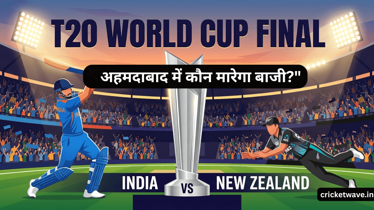 IND vs NZ Final 2026 India vs New Zealand match poster